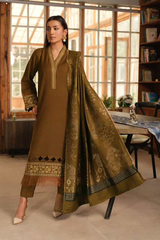 JOHRA EMBROIDERED WINTER COLLECTION WTH JACQUARD SHAWL