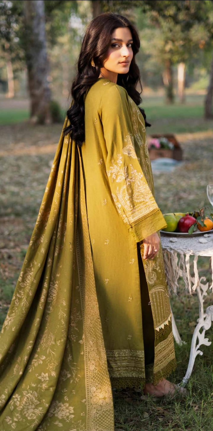 JOHRA EMBROIDERED WINTER COLLECTION WITH BANARSI JECQUARD SHAWL