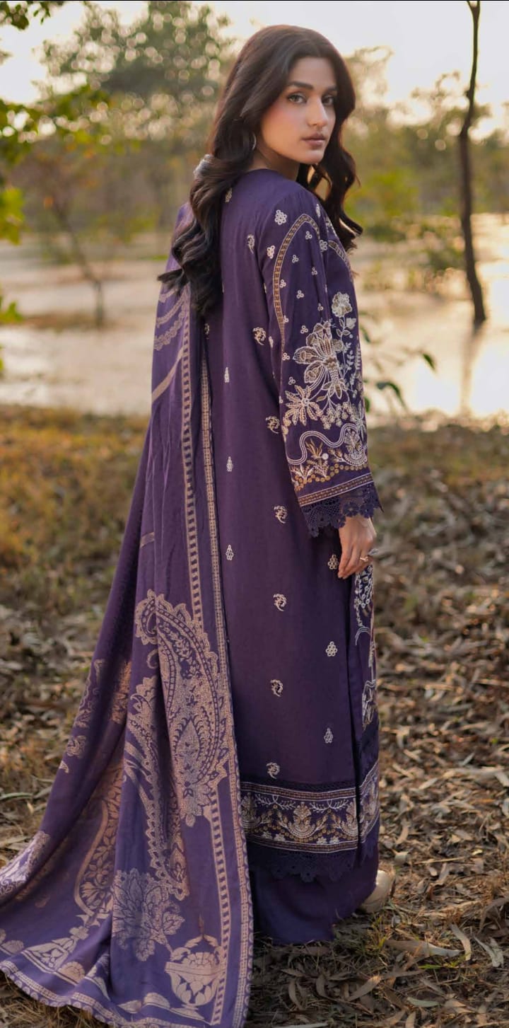 JOHRA EMBROIDERED WINTER COLLECTION WITH BANARSI JECQUARD SHAWL