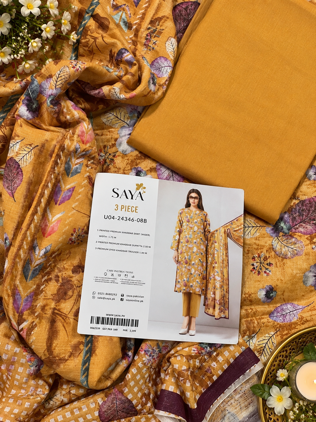 saya premium khaddar shirt 3pc