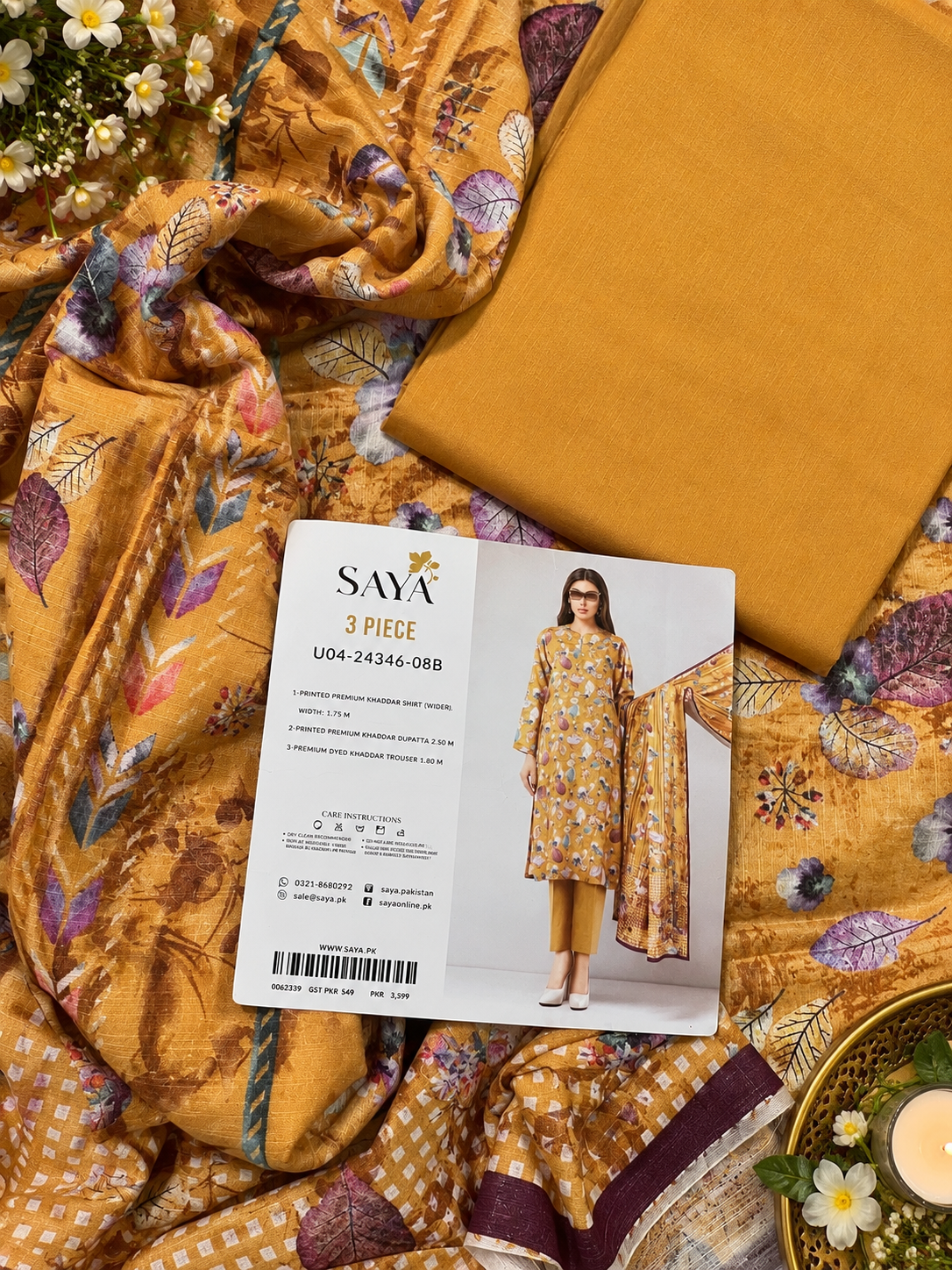 saya premium khaddar shirt 3pc
