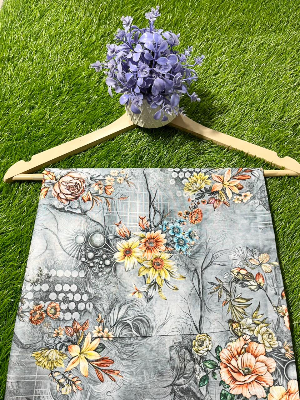 Imported Printed Lawn 2pc Same Shirt & Trouser