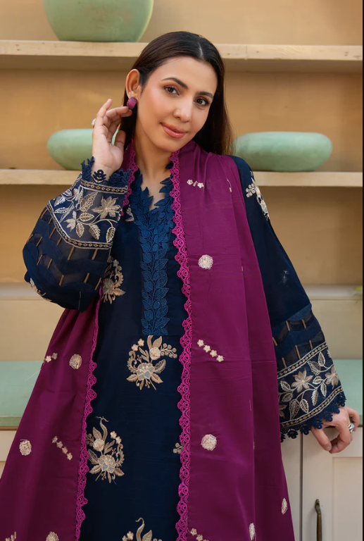Johra Khimar JS-322 Embroidered Lawn With Embroidered Jacquard Lawn Dupatta