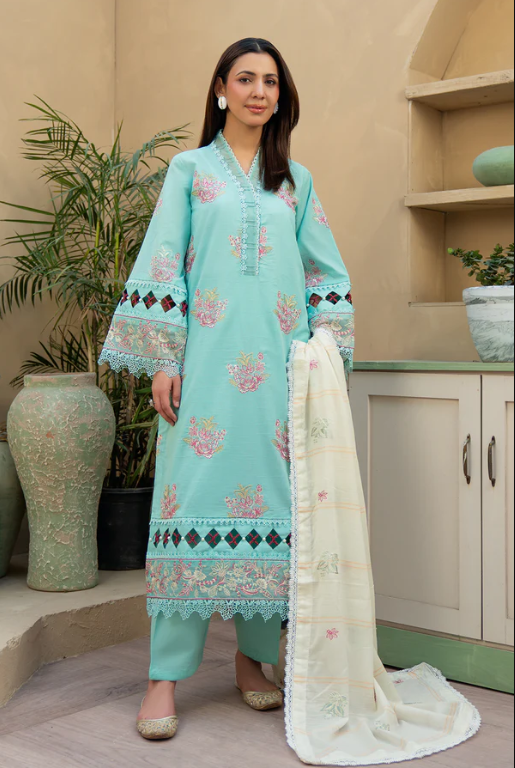 Johra Khimar JS-326 Embroidered Lawn With Embroidered Jacquard Lawn Dupatta