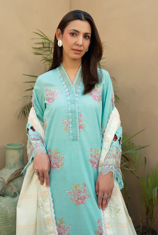 Johra Khimar JS-326 Embroidered Lawn With Embroidered Jacquard Lawn Dupatta