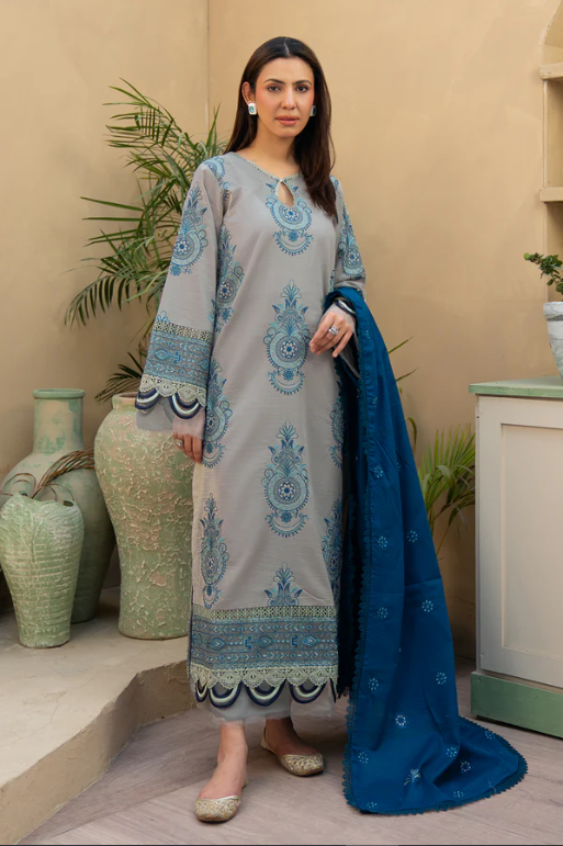 Johra Khimar JS-328 Embroidered Lawn With Embroidered Jacquard Lawn Dupatta