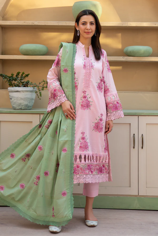 Johra Khimar JS-329 Embroidered Lawn With Embroidered Jacquard Lawn Dupatta