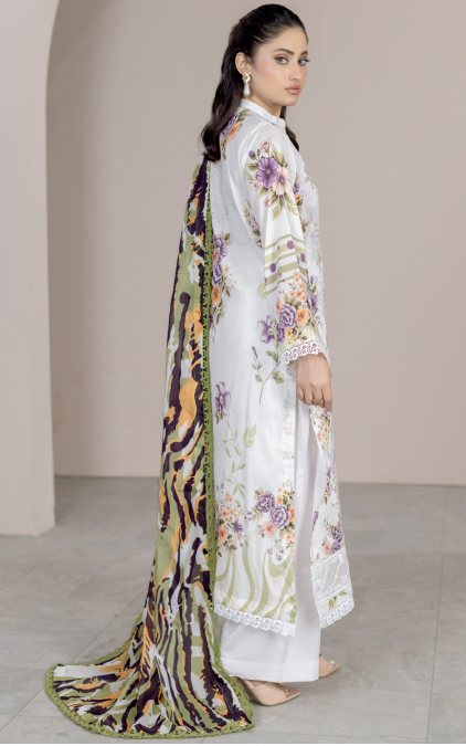 Johra Lawnkari Js-580 Embroidered & Printed Lawn with Printed Lawn Dupatta