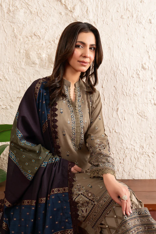 Johra Poshak JS-165 Embroidered Lawn With Lawn Jacquard Dupatta