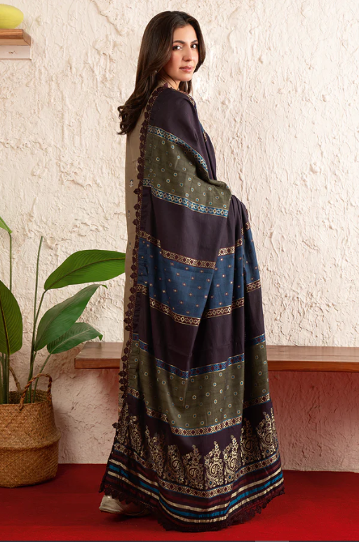 Johra Poshak JS-165 Embroidered Lawn With Lawn Jacquard Dupatta