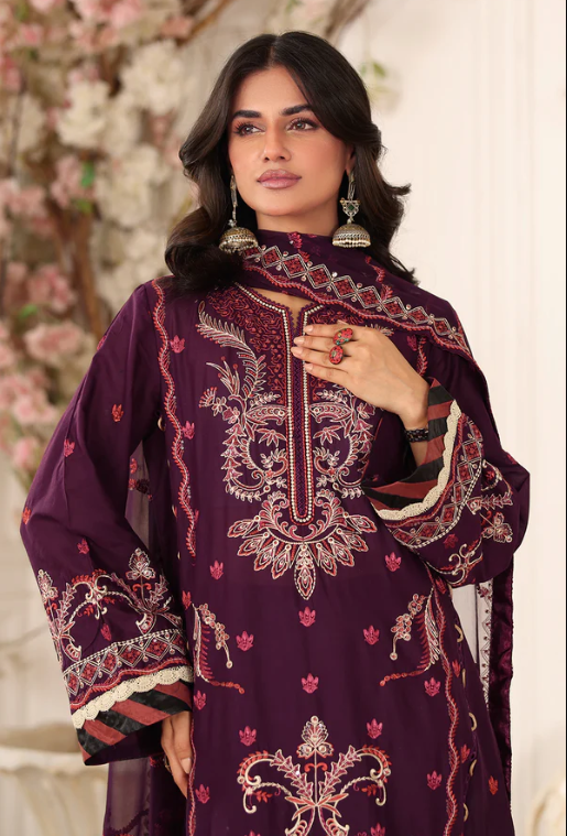 Johra Ravina JW-649 Embroidered Lawn With Embroidered Chiffon Dupatta