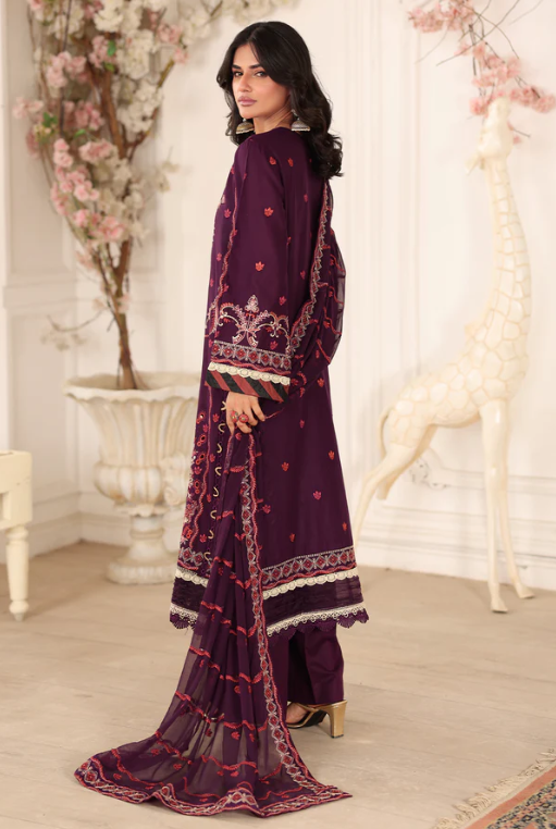 Johra Ravina JW-649 Embroidered Lawn With Embroidered Chiffon Dupatta
