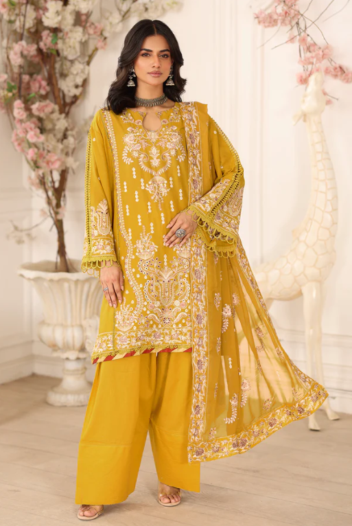 Johra Ravina JW-651 Embroidered Lawn With Embroidered Chiffon Dupatta