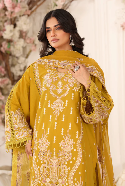 Johra Ravina JW-651 Embroidered Lawn With Embroidered Chiffon Dupatta
