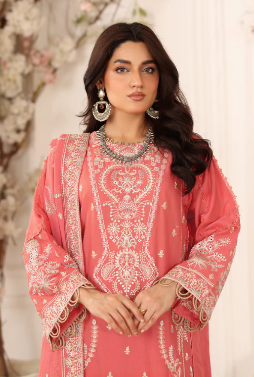 Johra Ravina JW-652 Embroidered Lawn With Embroidered Chiffon Dupatta