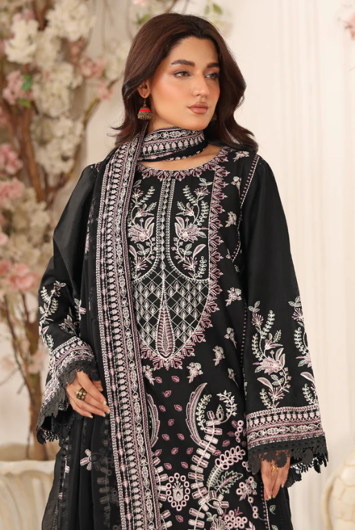 Johra Ravina JW-654 Embroidered Lawn With Embroidered Chiffon Dupatta
