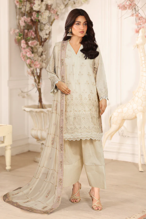 Johra Ravina JW-656 Embroidered Lawn With Embroidered Chiffon Dupatta