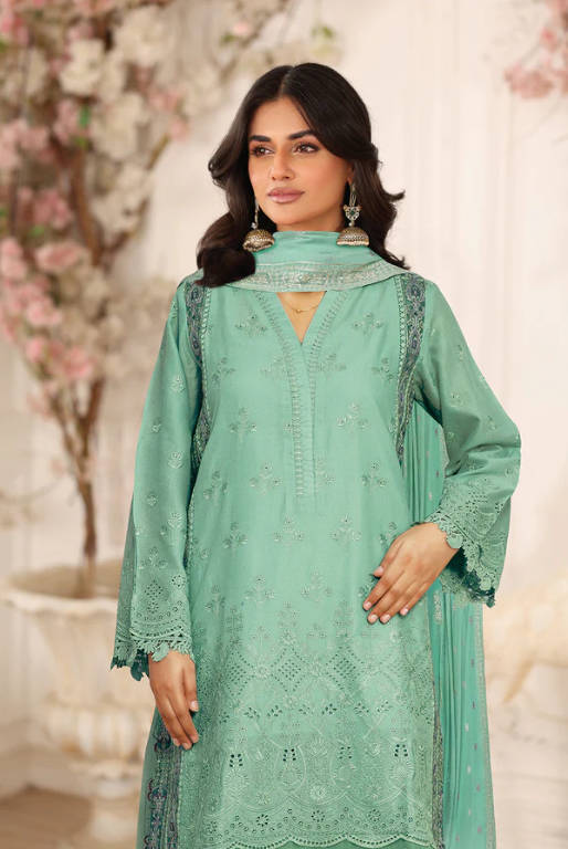 Johra Ravina JW-657 Embroidered Lawn With Embroidered Chiffon Dupatta
