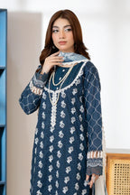 Johra Zoraline Js-498 Chikankari Lawn with Printed Chiffon Dupatta