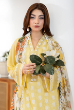 Johra Zoraline Js-502 Chikankari Lawn with Printed Chiffon Dupatta