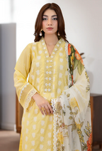 Johra Zoraline Js-502 Chikankari Lawn with Printed Chiffon Dupatta