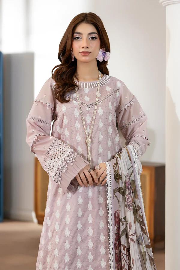 Johra Zoraline Js-503 Chikankari Lawn with Printed Chiffon Dupatta