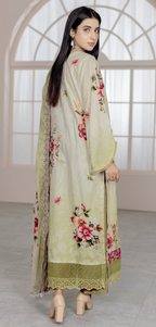Johra Blackberry Js-553 Embroidered & Printed Lawn Shirt & Dupatta