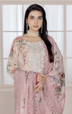 Johra Blackberry Js-554 Embroidered & Printed Lawn Shirt & Dupatta