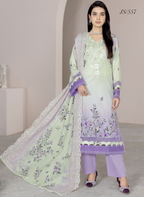 Johra Blackberry Js-557 Embroidered & Printed Lawn Shirt & Dupatta