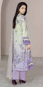 Johra Blackberry Js-557 Embroidered & Printed Lawn Shirt & Dupatta