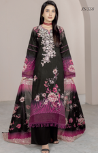 Johra Blackberry Js-558 Embroidered & Printed Lawn Shirt & Dupatta