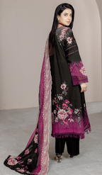 Johra Blackberry Js-558 Embroidered & Printed Lawn Shirt & Dupatta