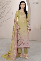 Johra Blackberry Js-559 Embroidered & Printed Lawn Shirt & Dupatta