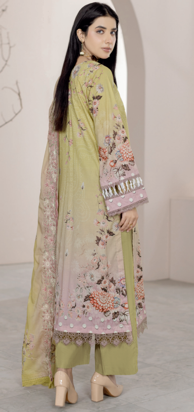 Johra Blackberry Js-559 Embroidered & Printed Lawn Shirt & Dupatta