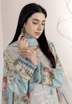 Johra Blackberry Js-560 Embroidered & Printed Lawn Shirt & Dupatta