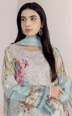 Johra Blackberry Js-560 Embroidered & Printed Lawn Shirt & Dupatta