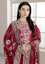 Johra Blackberry Js-561 Embroidered & Printed Lawn Shirt & Dupatta