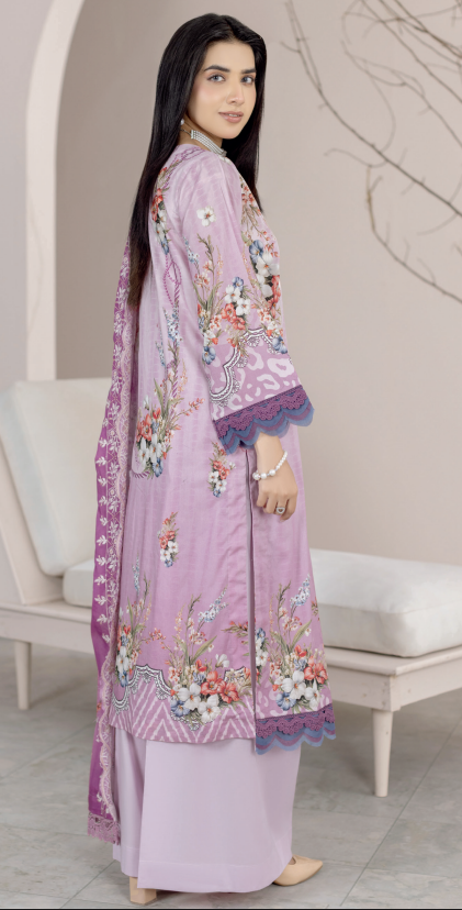 Johra Blackberry Js-562 Embroidered & Printed Lawn Shirt & Dupatta