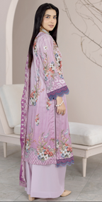 Johra Blackberry Js-562 Embroidered & Printed Lawn Shirt & Dupatta