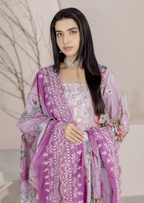 Johra Blackberry Js-562 Embroidered & Printed Lawn Shirt & Dupatta