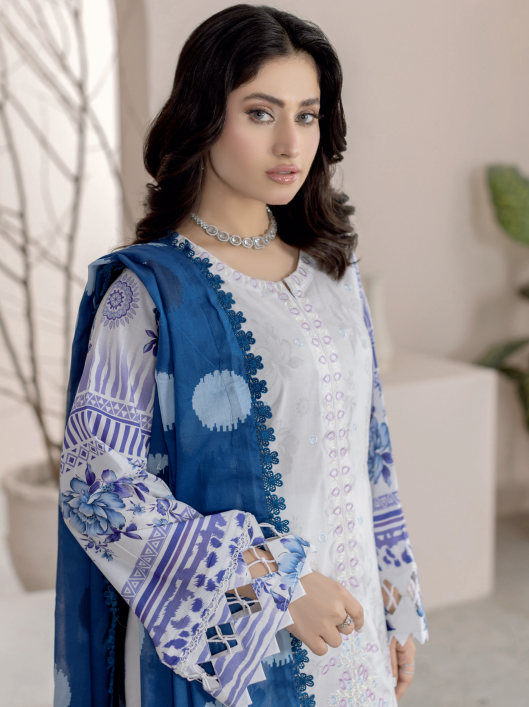 Johra Lawnkari Js-574 Embroidered & Printed Lawn with Printed Lawn Dupatta