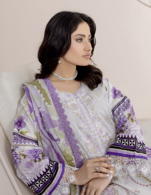 Johra Lawnkari Js-575 Embroidered & Printed Lawn with Printed Lawn Dupatta
