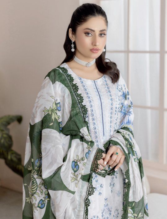 Johra Lawnkari Js-578 Embroidered & Printed Lawn with Printed Lawn Dupatta