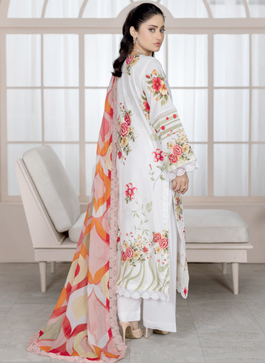 Johra Lawnkari Js-581 Embroidered & Printed Lawn with Printed Lawn Dupatta