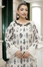 Johra Printkari Js-610 Embroidered & Printed Lawn with Printed Chiffon Dupatta