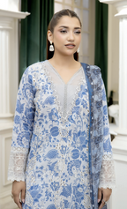 Johra Printkari Js-612 Embroidered & Printed Lawn with Printed Chiffon Dupatta