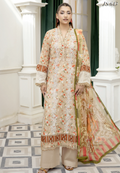Johra Printkari Js-613 Embroidered & Printed Lawn with Printed Chiffon Dupatta