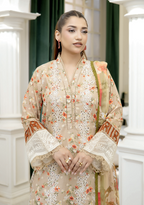 Johra Printkari Js-613 Embroidered & Printed Lawn with Printed Chiffon Dupatta