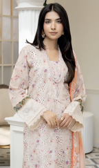 Johra Printkari Js-615 Embroidered & Printed Lawn with Printed Chiffon Dupatta