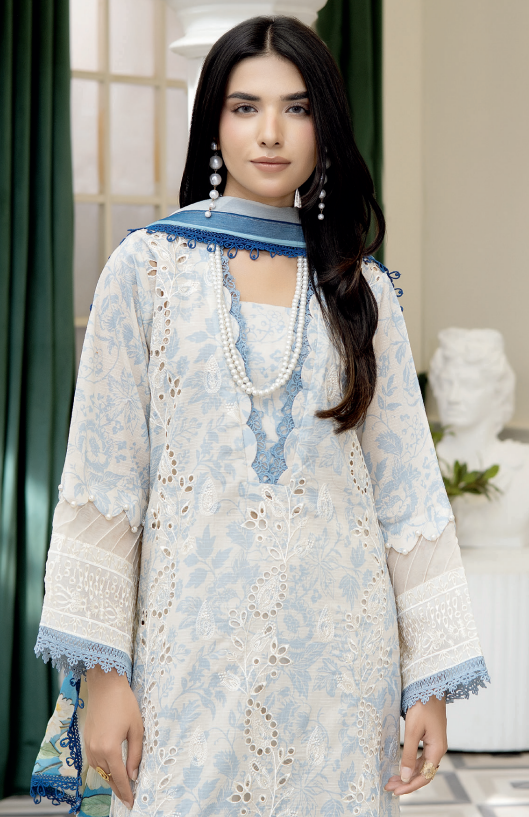 Johra Printkari Js-616 Embroidered & Printed Lawn with Printed Chiffon Dupatta